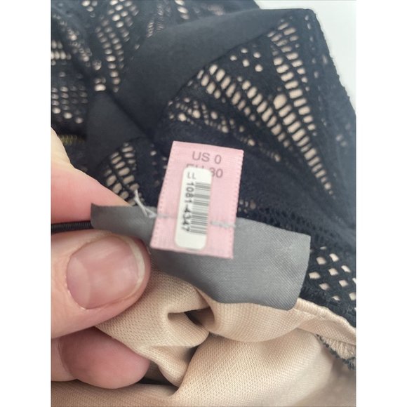 Lipsy London Dress Womens 0 / XS Black Y2K Whimsigoth Lace Overlay Midi Halter - Picture 12 of 13